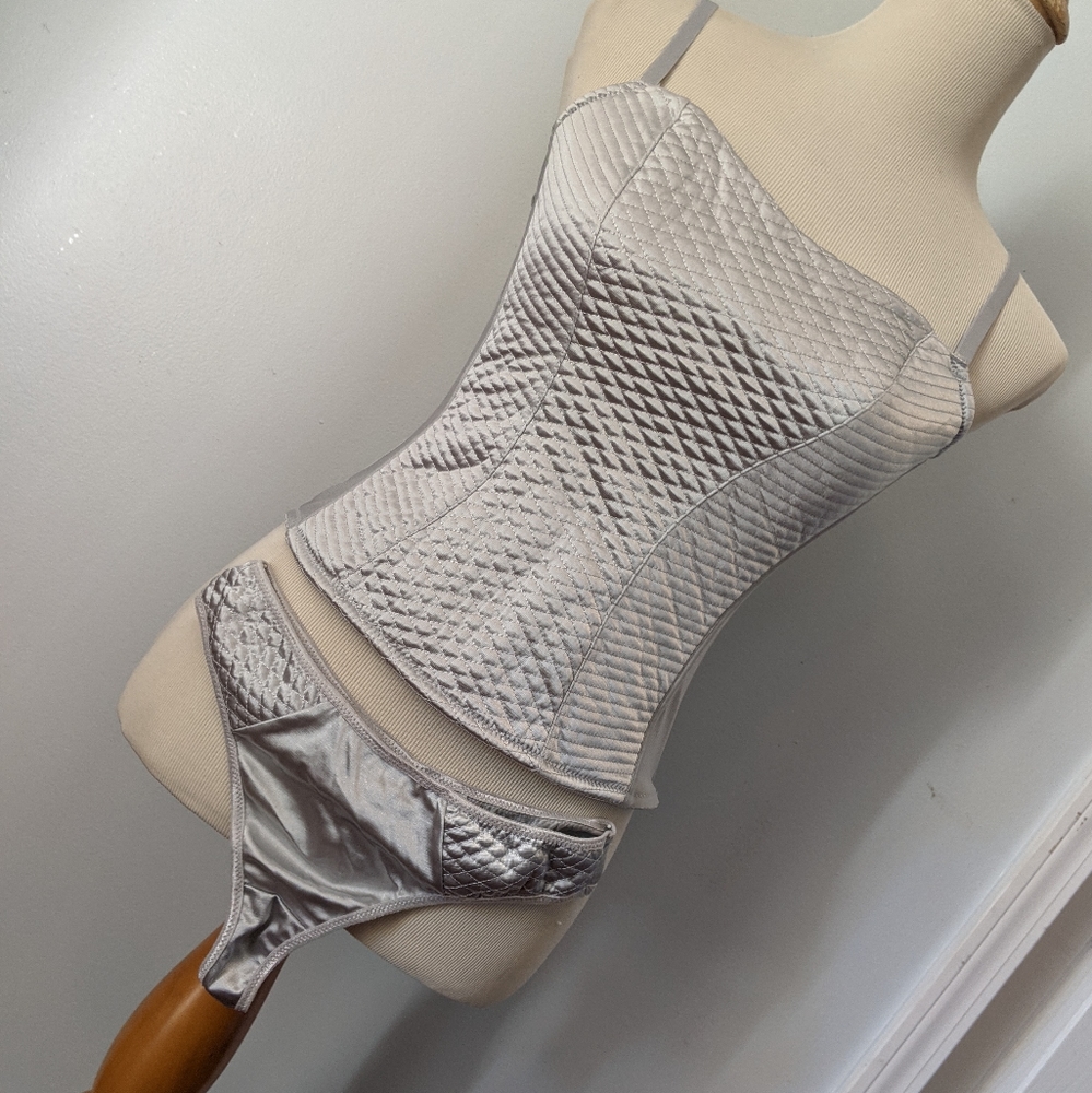 Hot Topic Silver Bustier & Panty